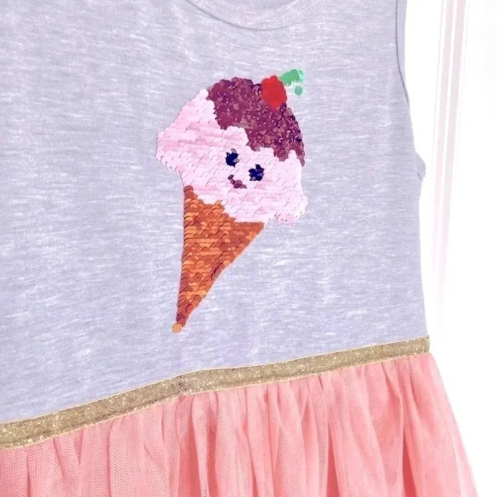 Girls' Flip Sequin Ice Cream Cone Dress Size 12 - Picture 10 of 10
